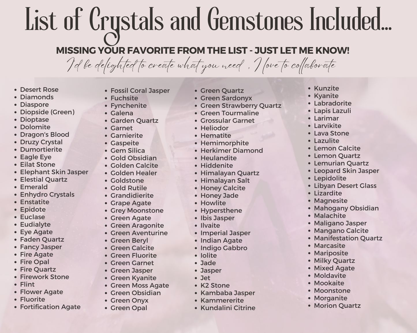 400 Editable Watercolor Crystal Meaning Cards