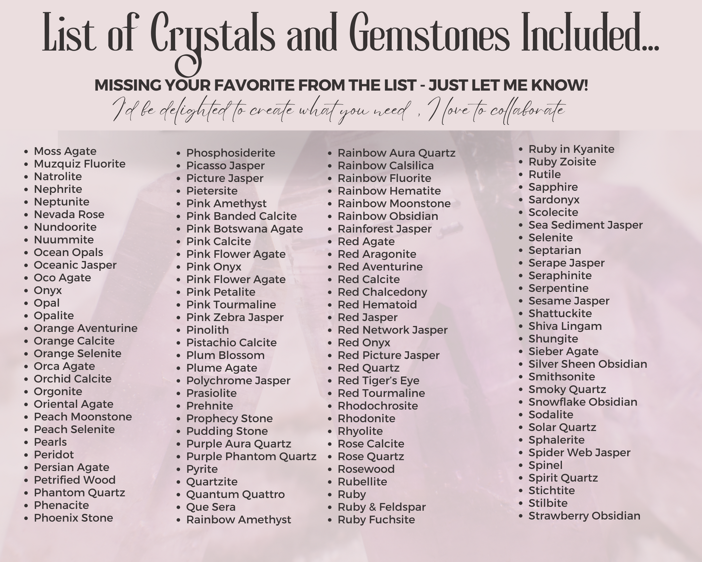 400 Editable Watercolor Crystal Meaning Cards
