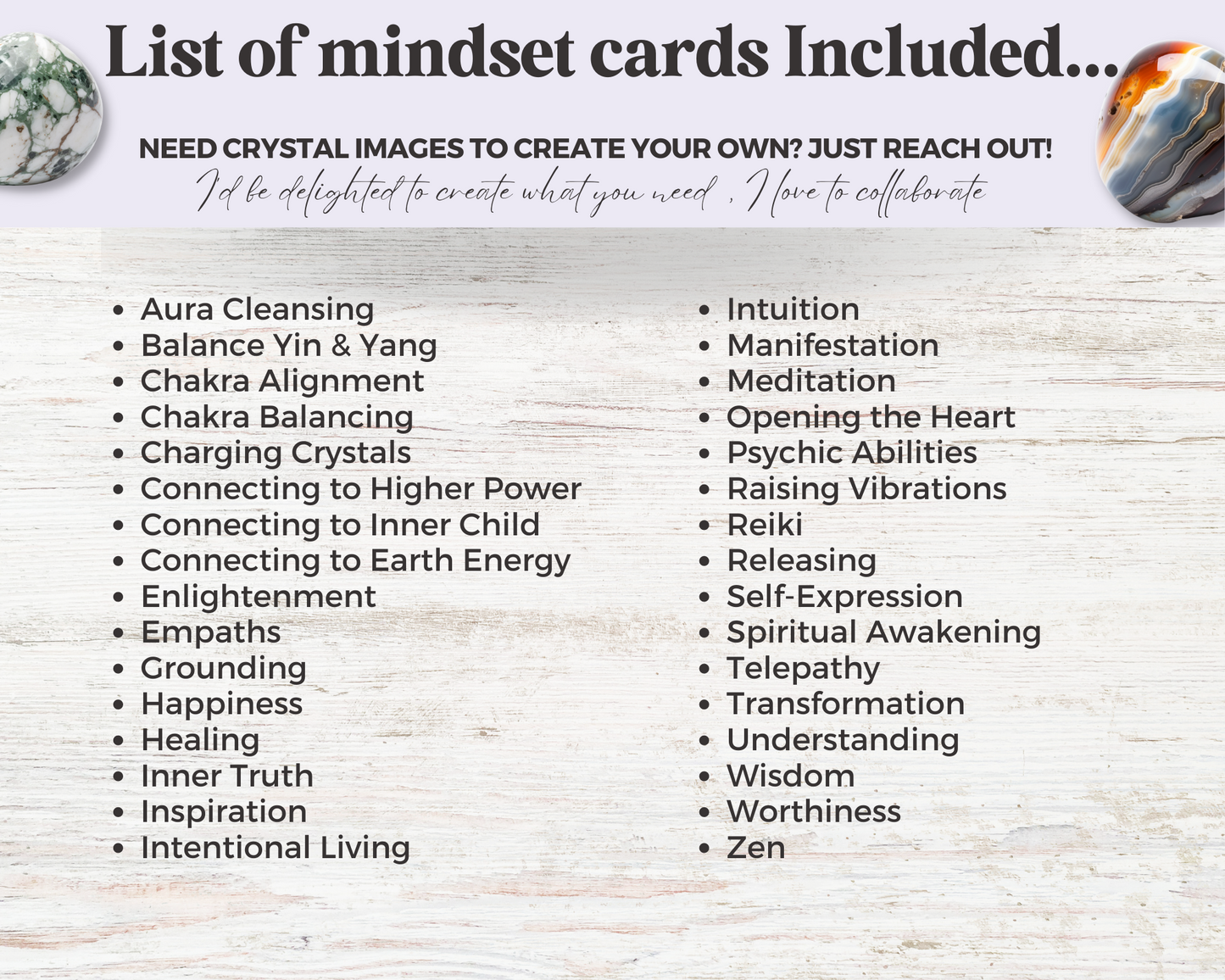32 Crystals for Spirituality Cards, Editable Crystal Kit Card Set, Canva Printable Crystals for Spirituality