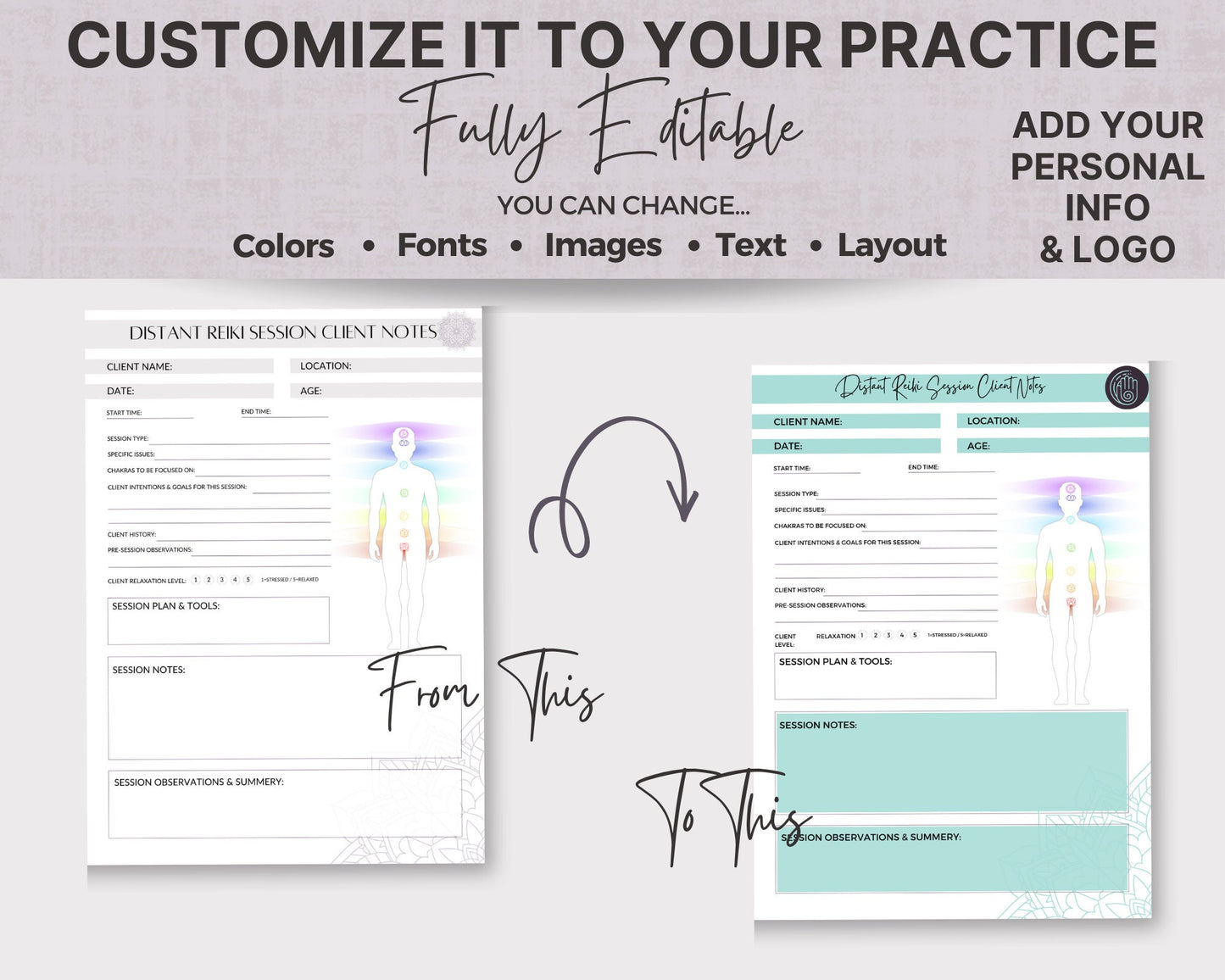 Reiki Business Form Bundle, Reiki Session, Reiki Certificates, Distance Reiki Forms, Reiki Intake Form, Waiver Reiki Session, Chakra Guide
