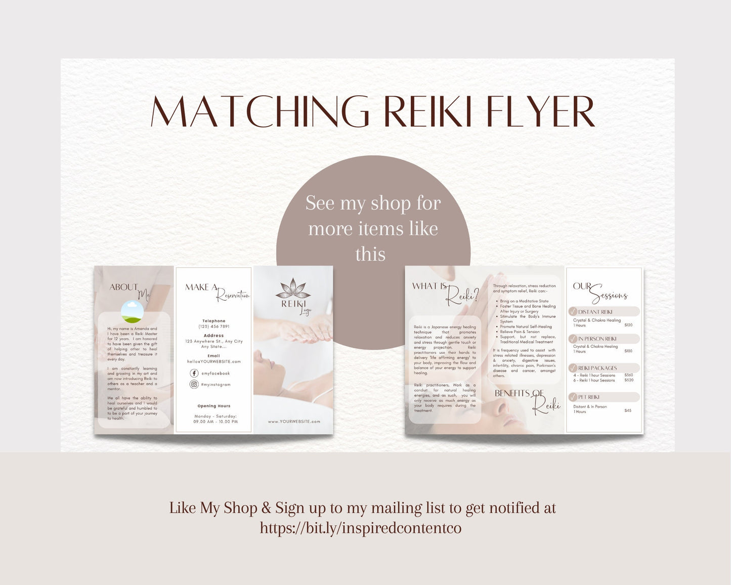 Reiki Client Welcome Guide, Energy Healing Client Onboarding Packet, Reiki Information Packet in Canva, New Client Guide for Reiki Business