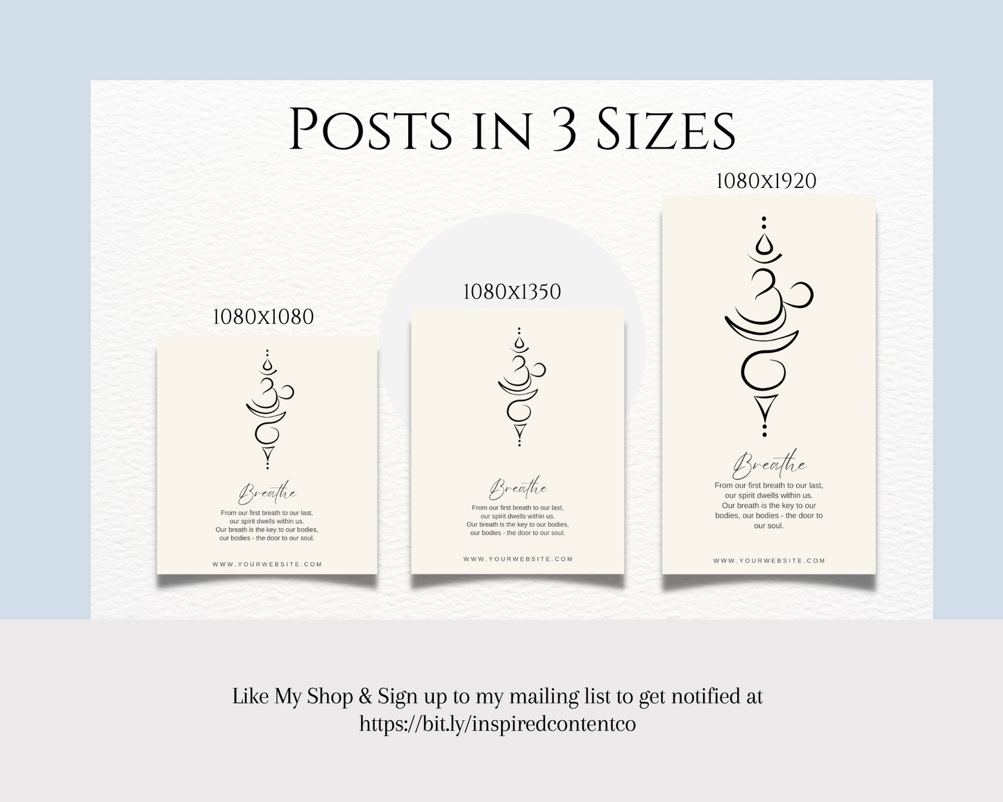 Breathwork Social Media Collection, Breath Coach Posts, Breathing IG Canva Template