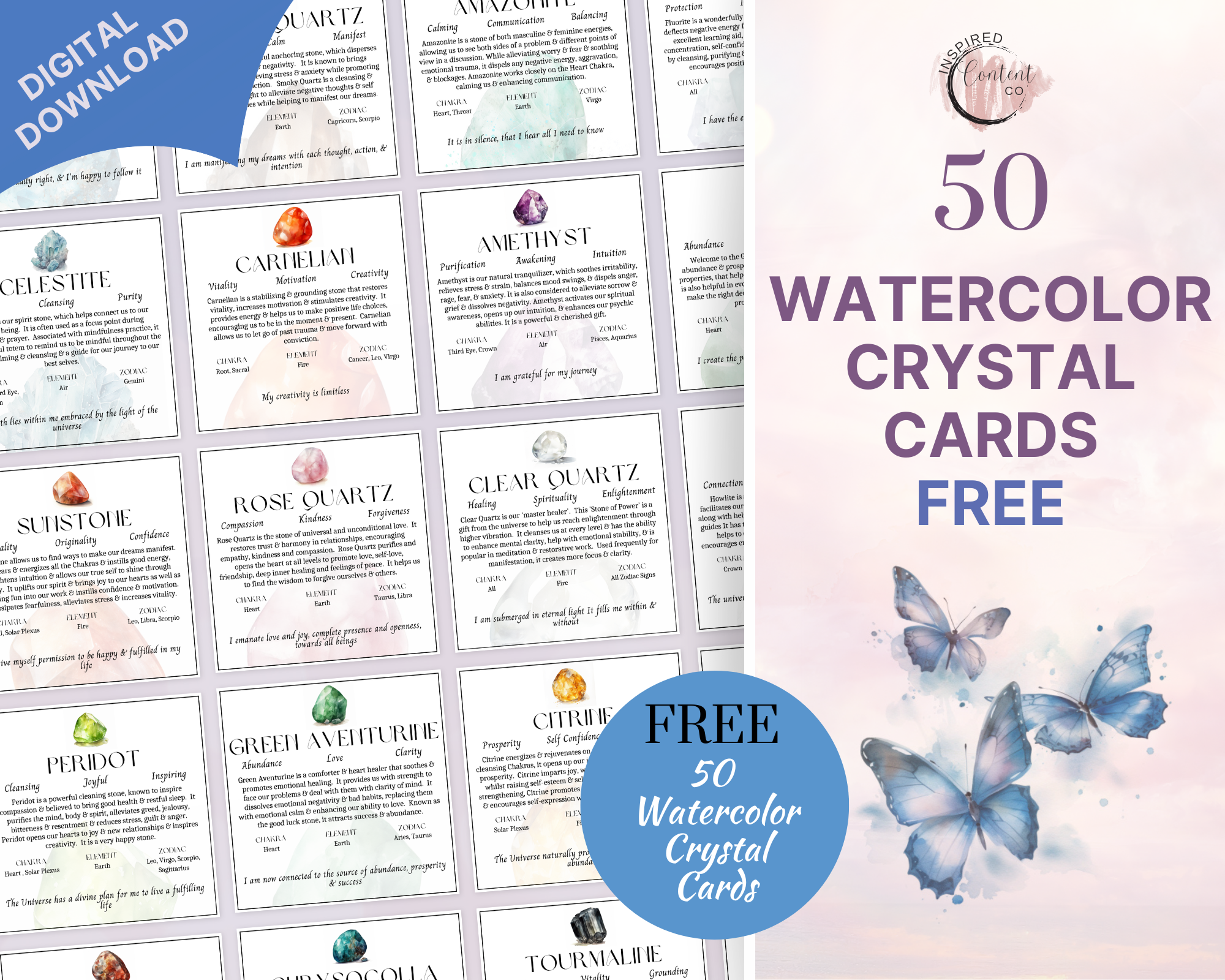 50 Crystal Cards - sign up to get them for free – Inspired Content Co