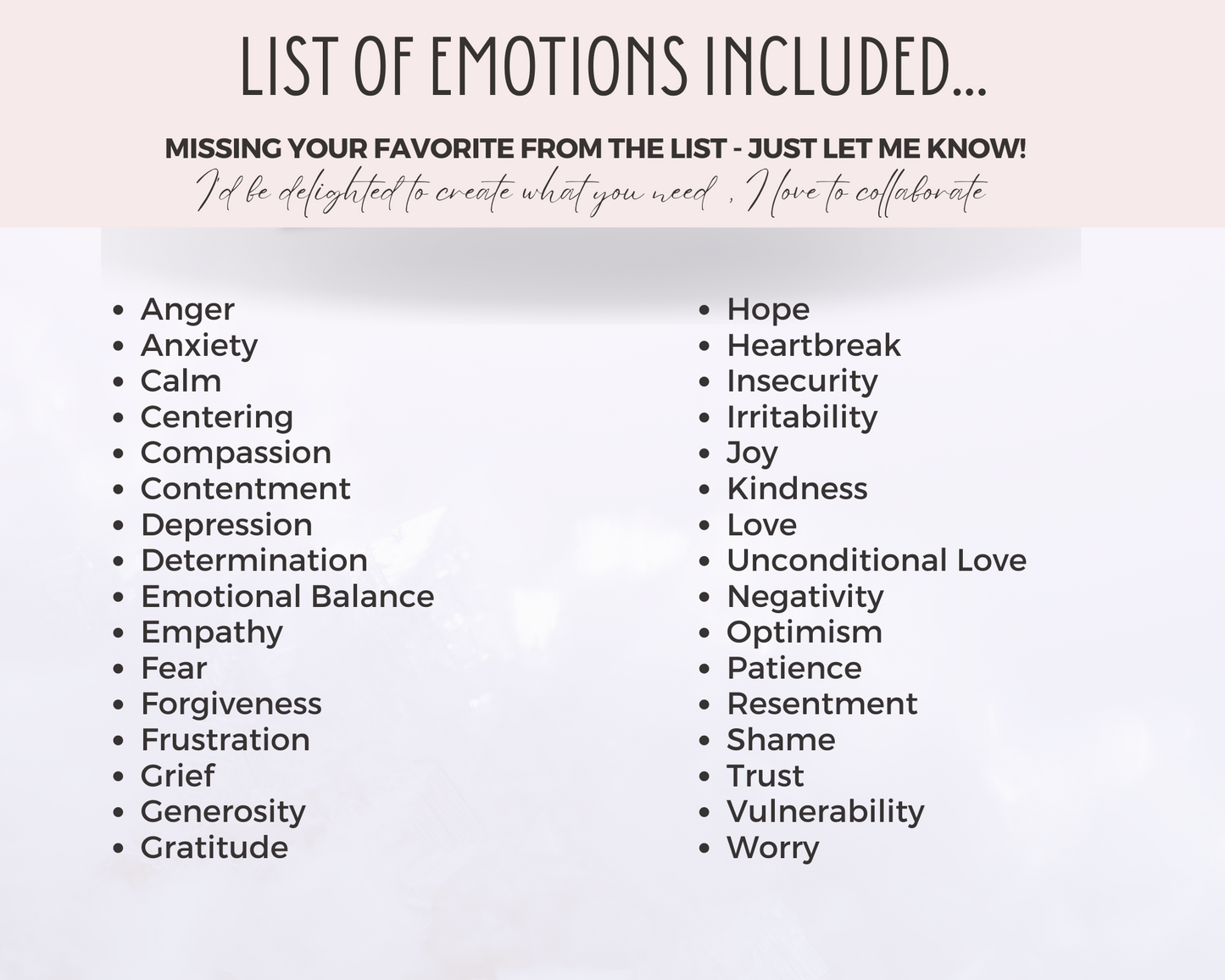 32 Healing Crystal Cards, Crystal Kit Cards, Editable Emotional Healing Crystal Sets