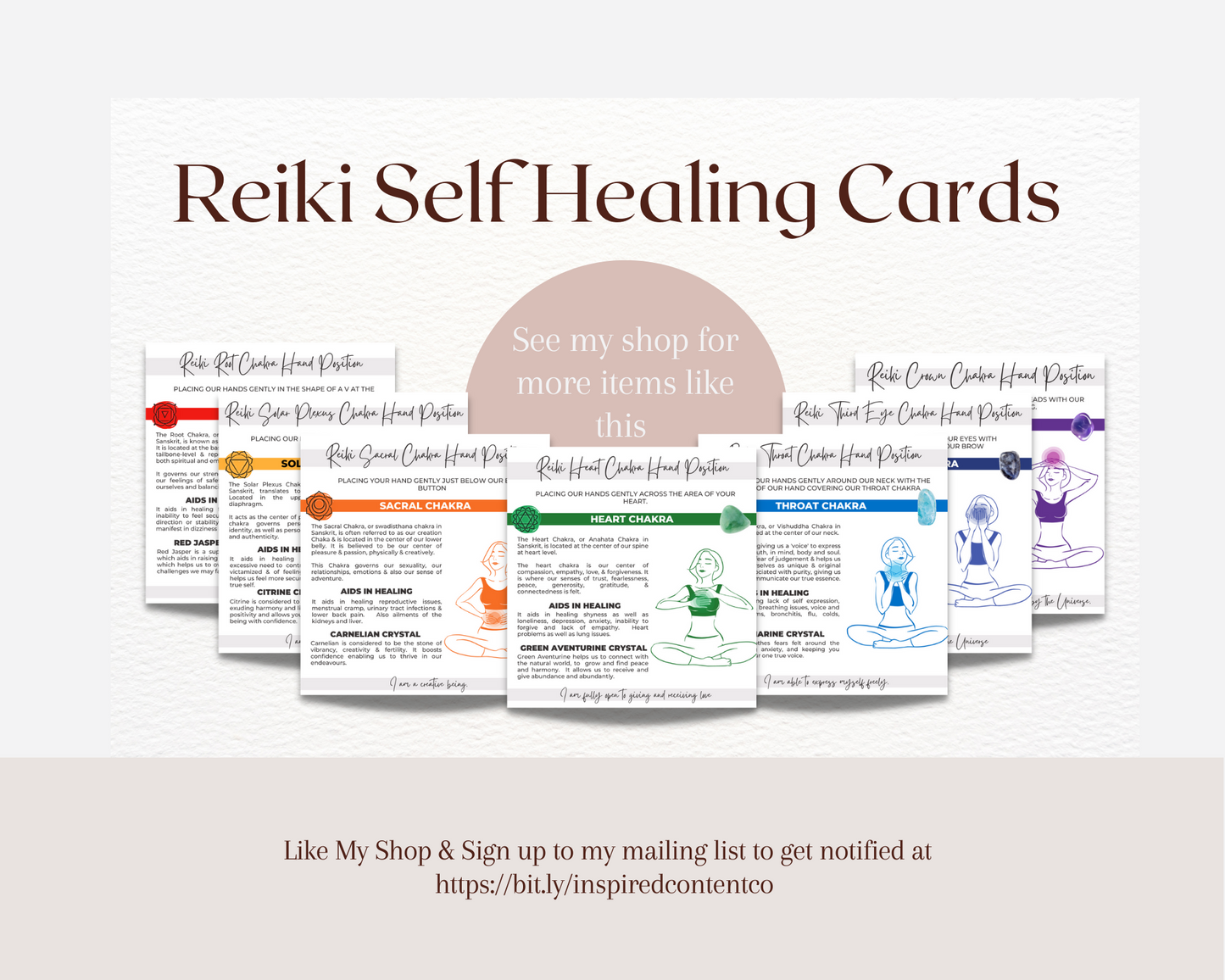 Reiki Crystal Healing Brochure, Reiki Brochure for yr Crytal Energy Healing & Reiki Business