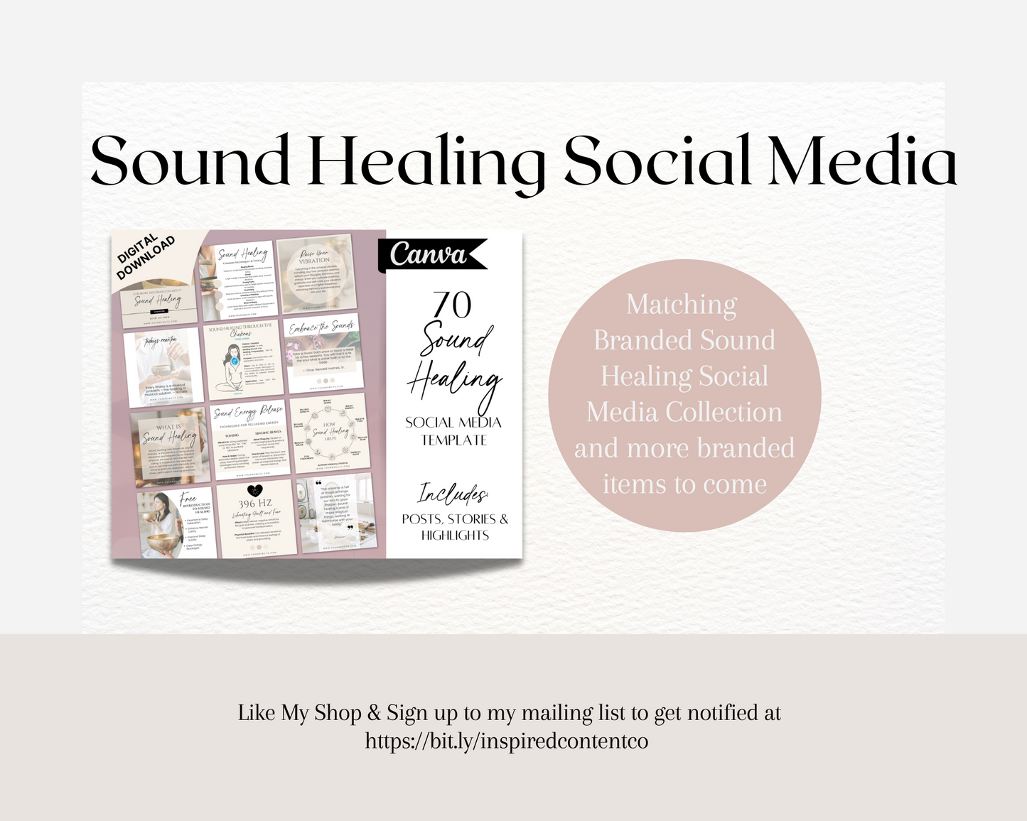 Sound Healing Brochure, Fully Editable in Canva, Includes Images and Text