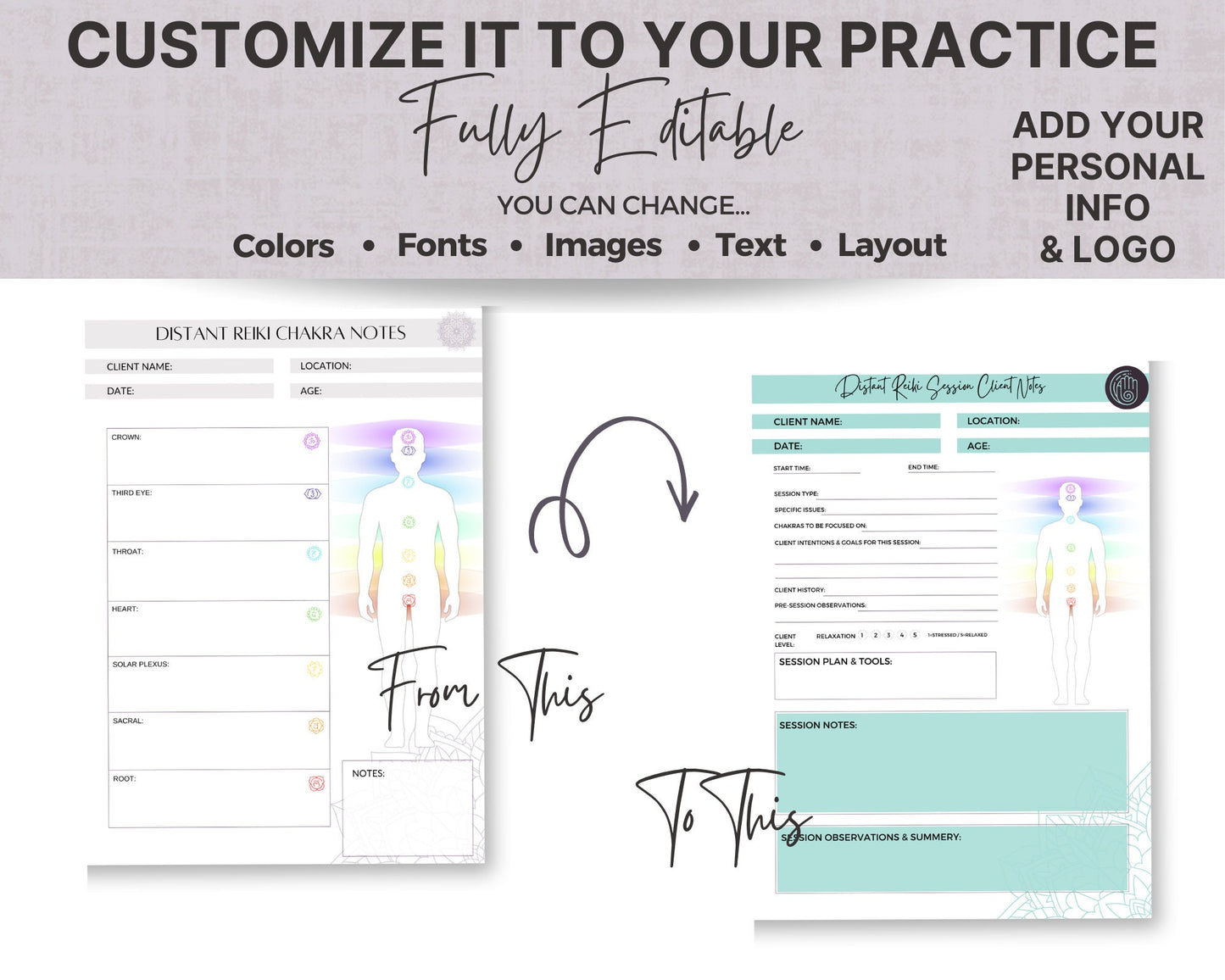 Distant Reiki Forms, Reiki Session forms for Distance Healing, Distant Healing Chakra Printables & Reiki Crystals Grid, Distance Healing