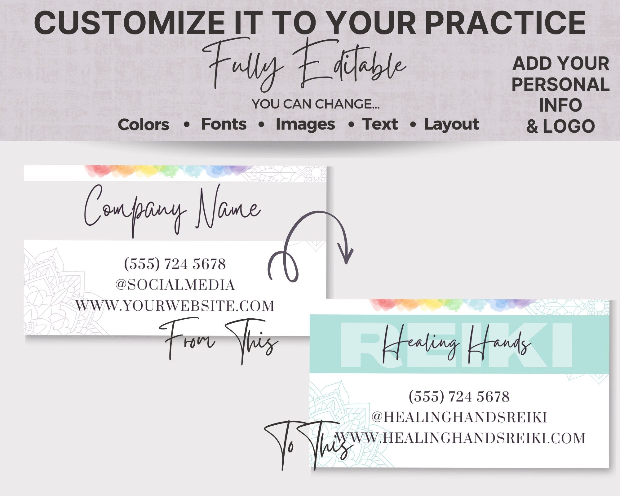 Editable Small Business Card & Appointment Card Template – Inspired ...