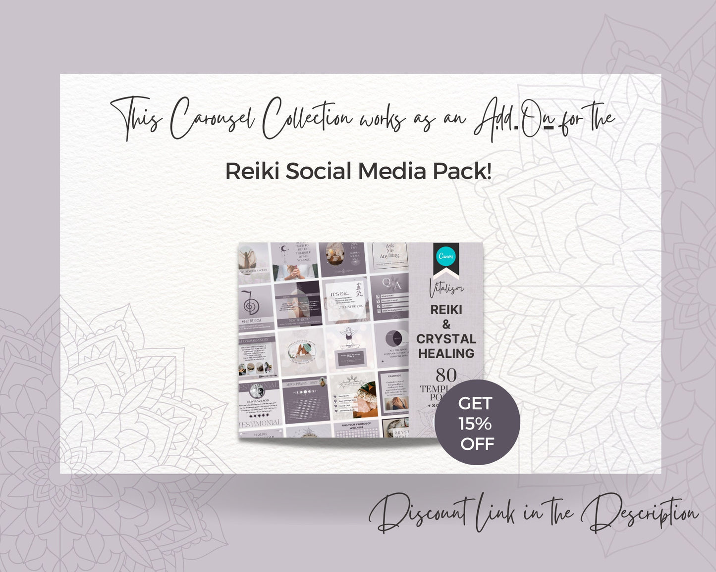 Chakra Crystals Instagram Template Carousel Collection.  7 Chakras Energy Healing Instagram Carousel, Reiki Chakra crystal healing posts
